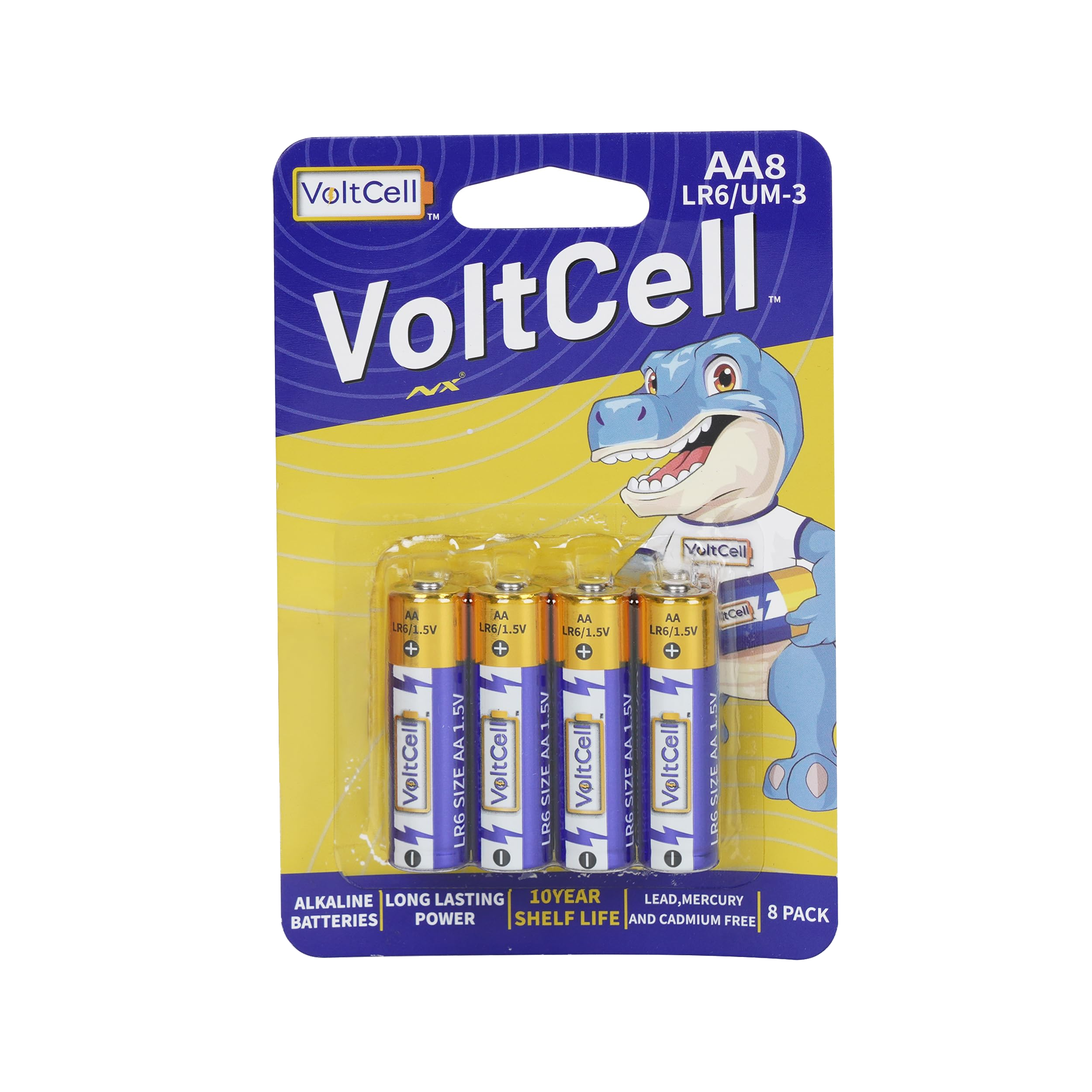 PowerCell AA Alkaline Batteries 8-Pack